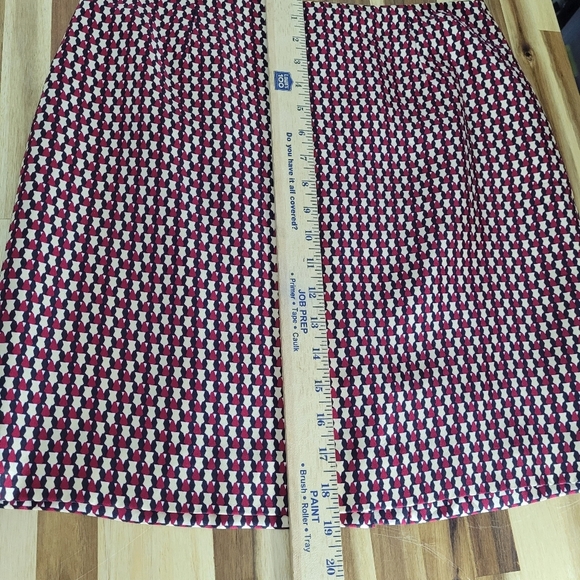 Ann Taylor 10P Pencil Skirt Rayon Blend Silk Lining Multicolored Geometric Print - Picture 7 of 8